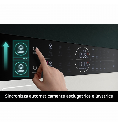 LG WT1210EGF Waschtrockner Freistehend Frontlader Grün, Weiß A