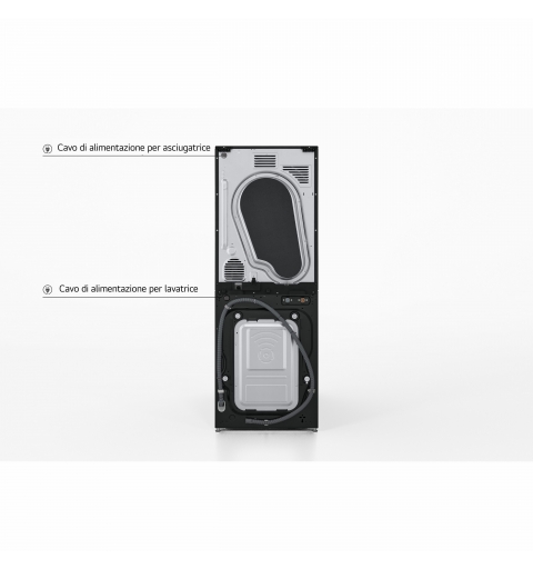 LG WT1210EGF machine à laver avec sèche linge Pose libre Charge avant Vert, Blanc A
