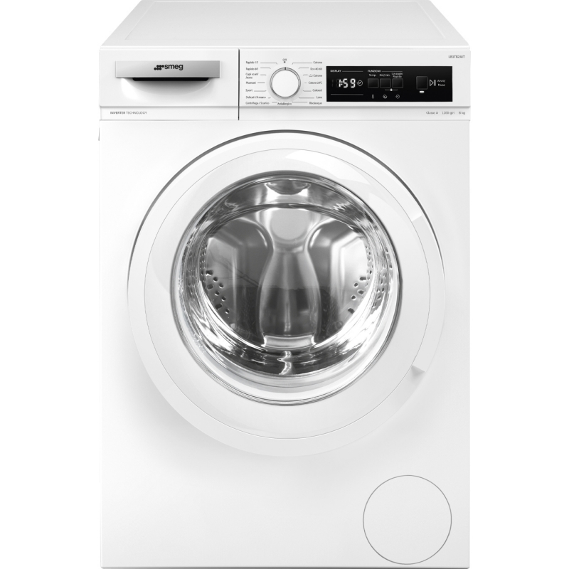 Smeg LB1T82AIT machine à laver Charge avant 8 kg 1000 tr min Blanc