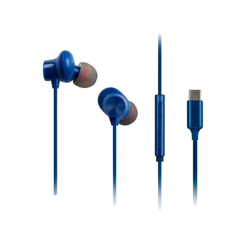 Panasonic RP-TCM225DEA Kopfhörer & Headset Kabelgebunden im Ohr Anrufe Musik USB Typ-C Blau