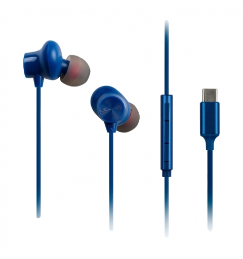 Panasonic RP-TCM225DEA Kopfhörer & Headset Kabelgebunden im Ohr Anrufe Musik USB Typ-C Blau