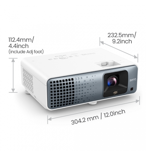BenQ TK710 Projecteur à focale standard 3200 ANSI lumens DLP UHD 4K (3840x2160) Compatibilité 3D Noir, Blanc