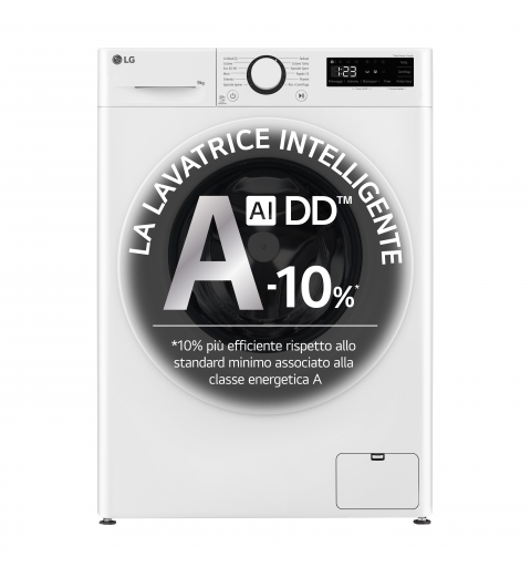 LG F2R3S09AIDD Lavatrice 9kg AI DD, Classe A-10%, 1200 giri, Motore Direct Drive