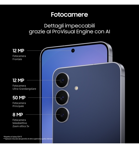 Samsung Galaxy S25 FE 5G 17 cm (6.7") Double SIM USB Type-C 8 Go 128 Go 4900 mAh Bleu