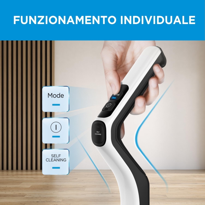 Midea MWD-X6 scopa elettrica Aspirapolvere Wet & Dry 2 in 1 Batteria Secco e bagnato Senza sacchetto 0,6 L 190 W Nero, Blu 2,5