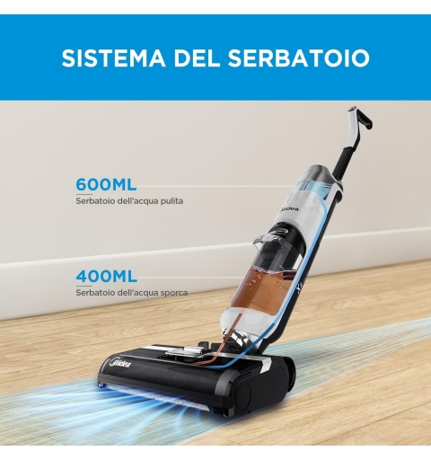 Midea MWD-X6 scopa elettrica Aspirapolvere Wet & Dry 2 in 1 Batteria Secco e bagnato Senza sacchetto 0,6 L 190 W Nero, Blu 2,5