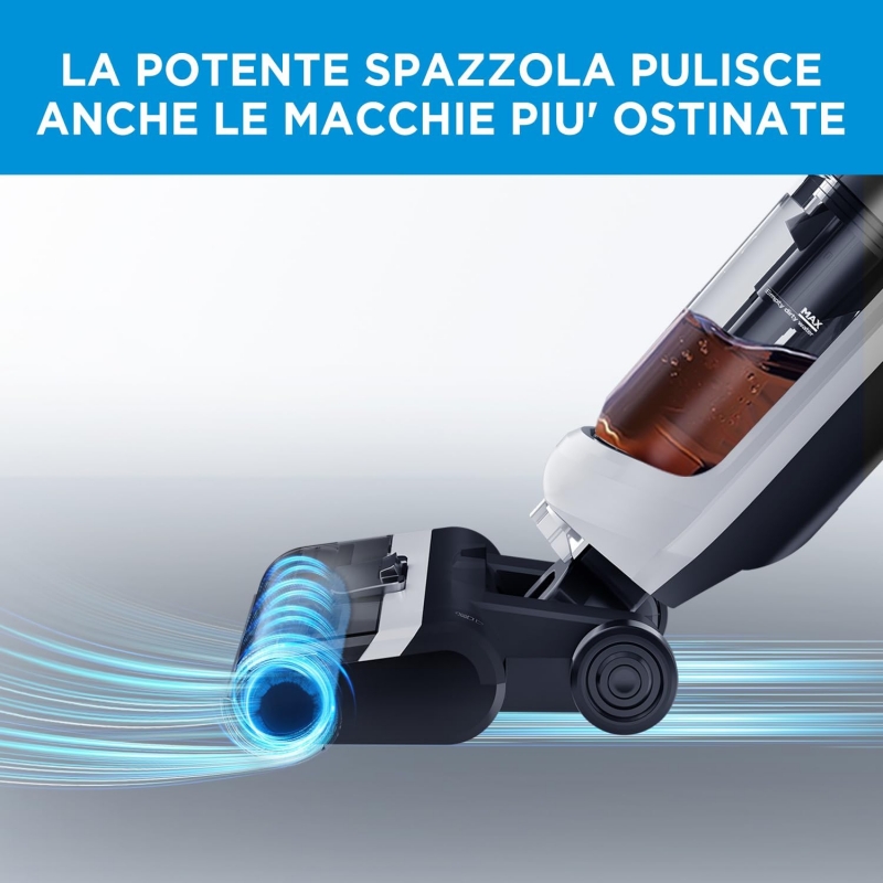 Midea MWD-X6 scopa elettrica Aspirapolvere Wet & Dry 2 in 1 Batteria Secco e bagnato Senza sacchetto 0,6 L 190 W Nero, Blu 2,5