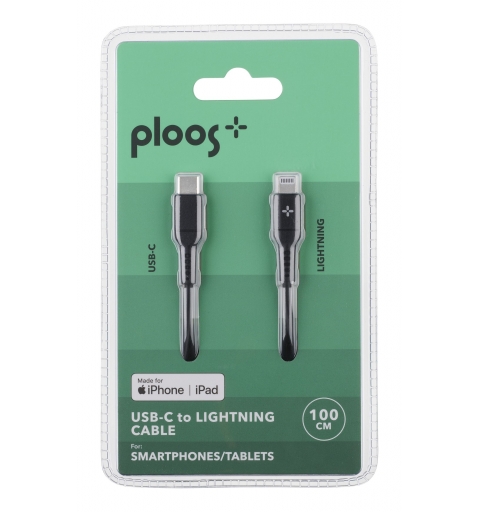 PLOOS - CABLE 100cm - USB-C to Lightning 1-meter USB-C to Lightning cable, Apple certified, for fast charging and data sync