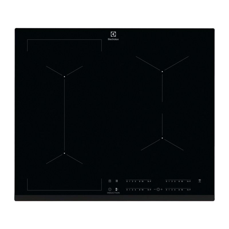 Electrolux EIV63443 piano cottura Nero Da incasso Piano cottura a induzione 4 Fornello(i)