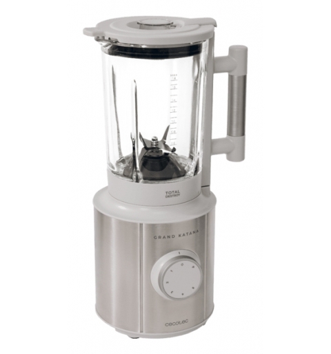 Cecotec Grand Katana 2700MAX Total Destroy W 1,8 L Batidora de vaso 2700 W Gris, Acero inoxidable, Transparente