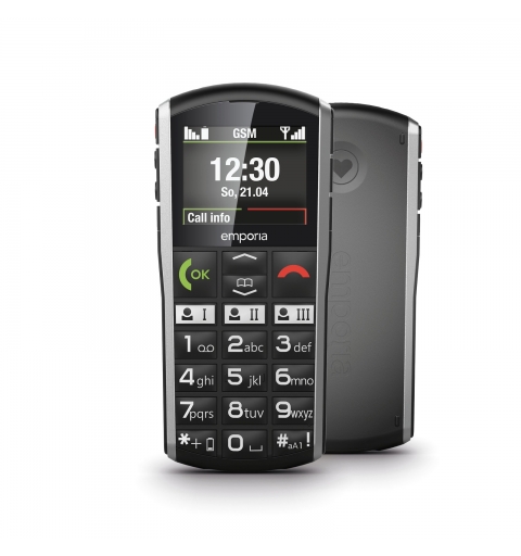 Emporia emporiaSIMPLICITY 5,08 cm (2") 90 g Negro, Plata Teléfono para personas mayores