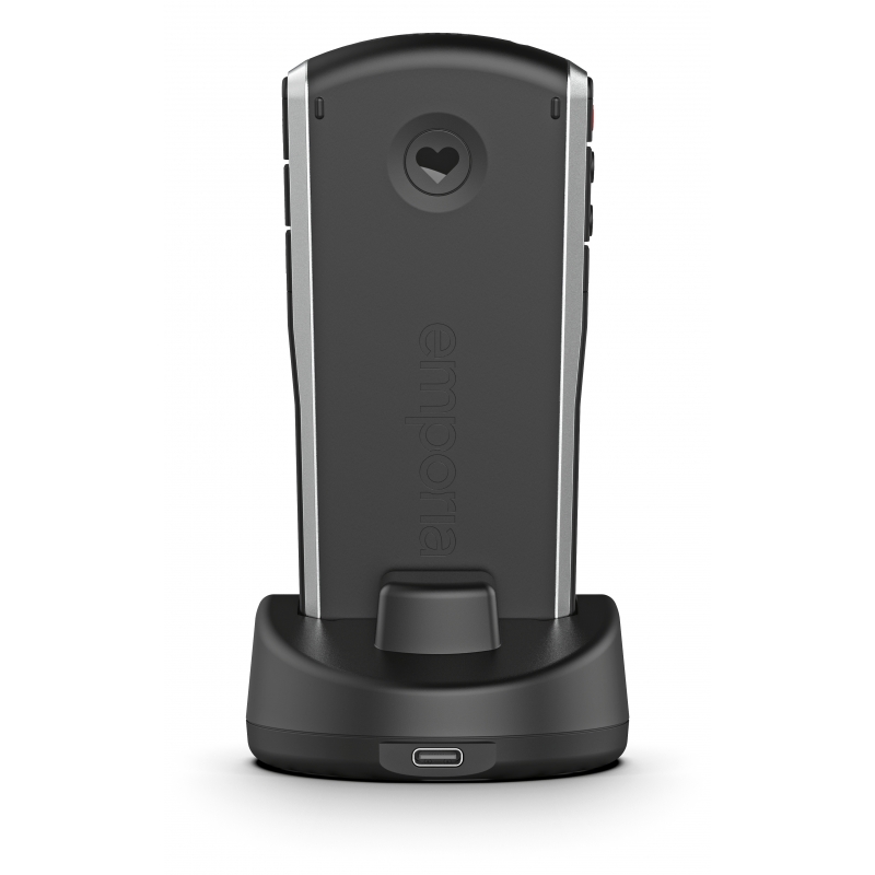 Emporia emporiaSIMPLICITY 5.08 cm (2") 90 g Black, Silver Senior phone