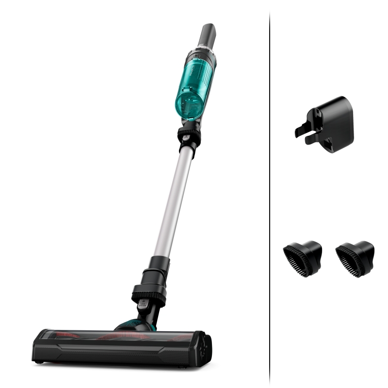 Rowenta RH1127 2-in-1 stick vacuum Battery Dry Bagless 0.4 L Blue, Aluminium