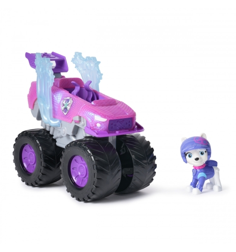 PAW Patrol Pat'Patrouille Mission méga sauvetage, Monster truck de Roxi avec transformation de véhicule et figurine articulée