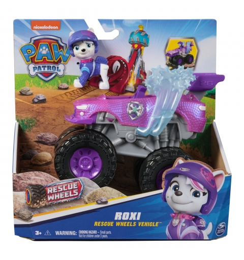PAW Patrol PATRULLA CANINA - Pack Figura Roxi Rescue Wheels y Vehículo Transformable - Patrulla Canina Juguetes - 6070222 -