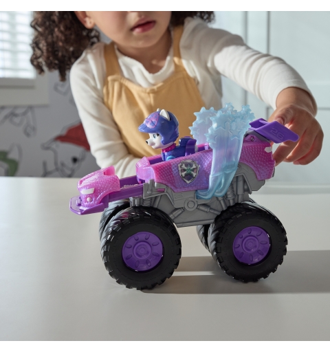 PAW Patrol Pat'Patrouille Mission méga sauvetage, Monster truck de Roxi avec transformation de véhicule et figurine articulée