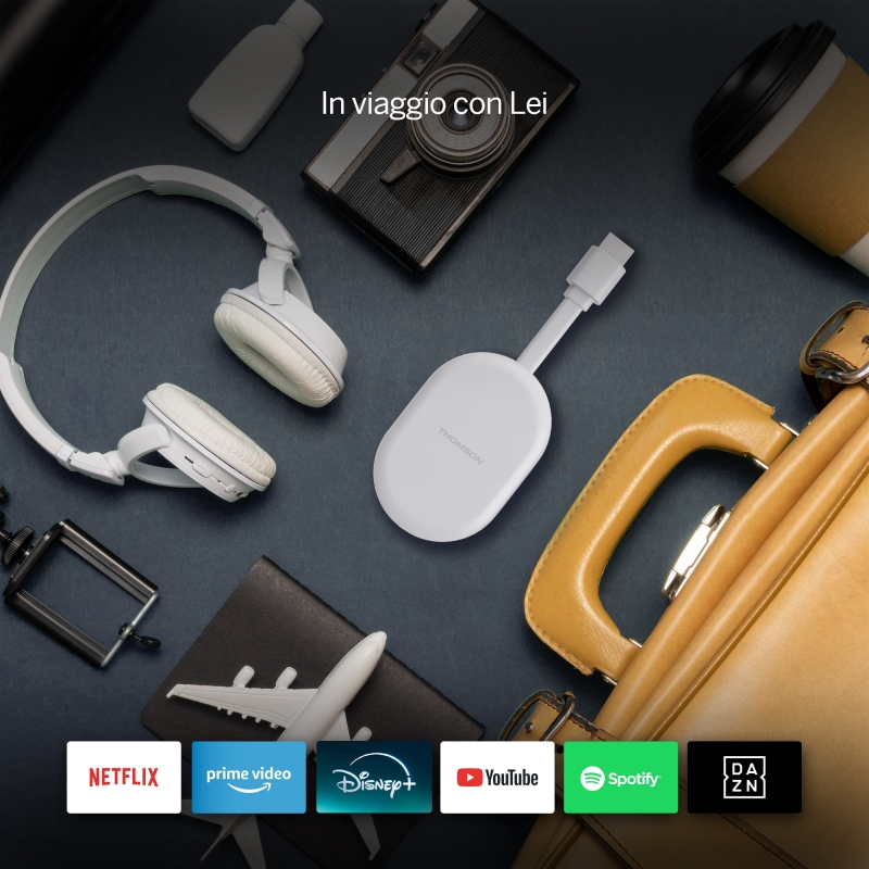 Thomson Go Cast 150 HDMI 4K Ultra HD Google TV Blanc