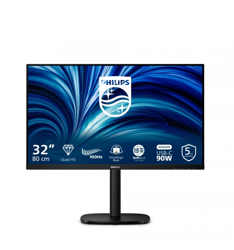 Philips 32B2U3601 00 écran plat de PC 80 cm (31.5") 2560 x 1440 pixels Quad HD LCD Noir