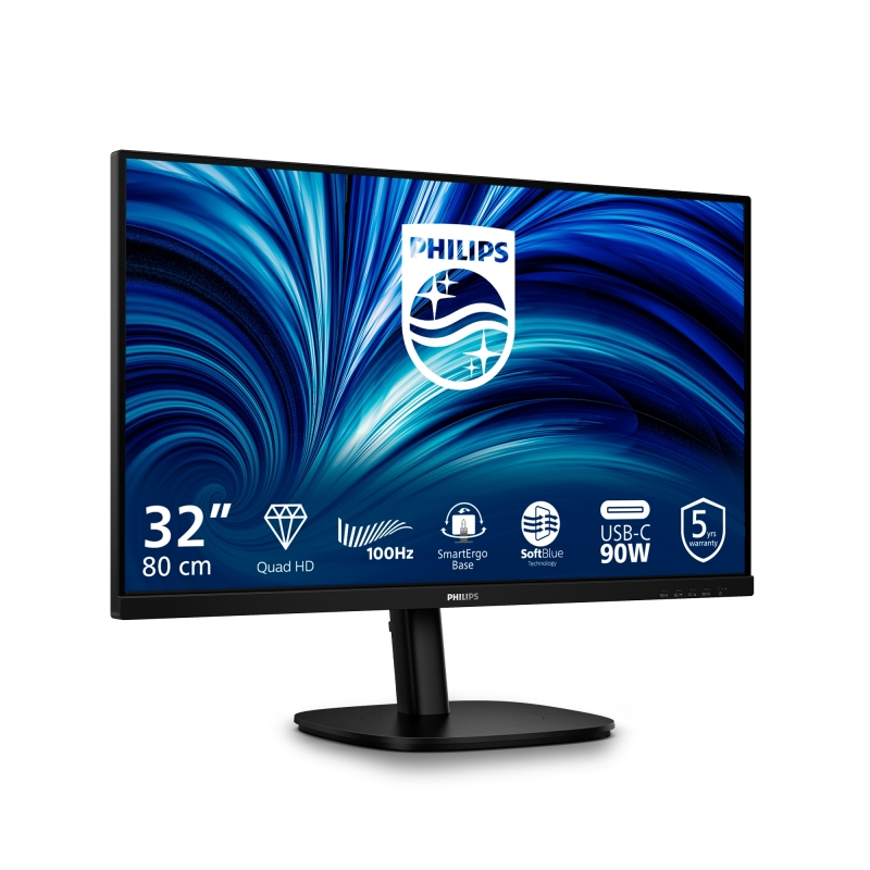 Philips 32B2U3601 00 Computerbildschirm 80 cm (31.5") 2560 x 1440 Pixel Quad HD LCD Schwarz
