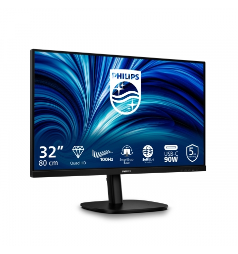 Philips 32B2U3601 00 écran plat de PC 80 cm (31.5") 2560 x 1440 pixels Quad HD LCD Noir