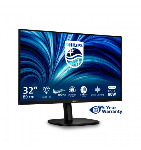 Philips 32B2U3601 00 Monitor PC 80 cm (31.5") 2560 x 1440 Pixel Quad HD LCD Nero