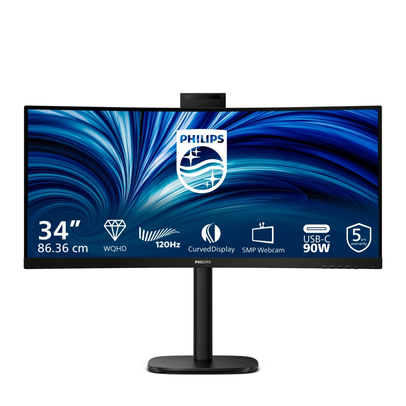 Philips 3000 series 34B2U3600CH 00 pantalla para PC 86,4 cm (34") 3440 x 1440 Pixeles Wide Quad HD LCD Negro