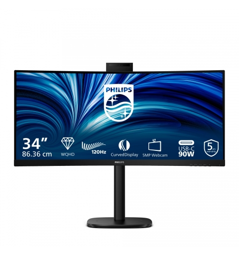 Philips 3000 series 34B2U3600CH 00 computer monitor 86.4 cm (34") 3440 x 1440 pixels Wide Quad HD LCD Black