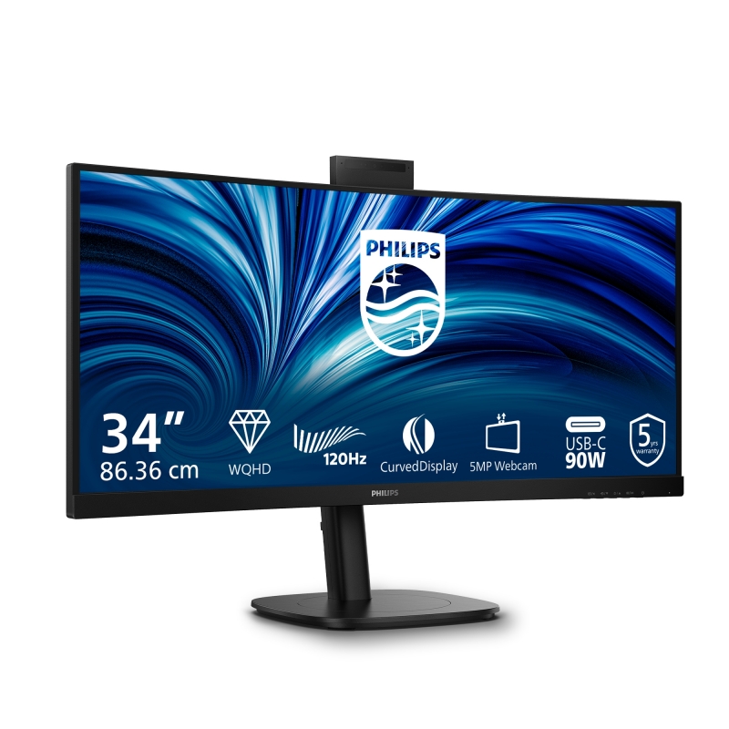Philips 3000 series 34B2U3600CH 00 Computerbildschirm 86,4 cm (34") 3440 x 1440 Pixel Wide Quad HD LCD Schwarz
