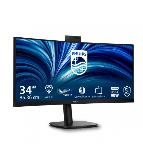 Philips 3000 series 34B2U3600CH 00 computer monitor 86.4 cm (34") 3440 x 1440 pixels Wide Quad HD LCD Black