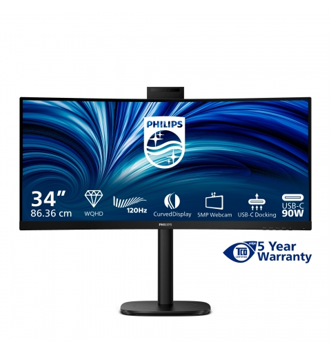 Philips 3000 series 34B2U3600CH 00 pantalla para PC 86,4 cm (34") 3440 x 1440 Pixeles Wide Quad HD LCD Negro