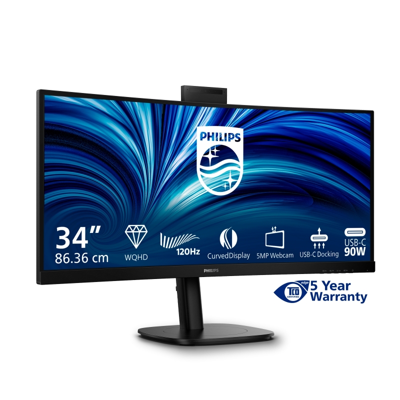 Philips 3000 series 34B2U3600CH 00 écran plat de PC 86,4 cm (34") 3440 x 1440 pixels Wide Quad HD LCD Noir