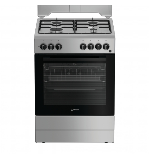 Indesit I6G3PMS Cocina independiente A Eléctrico Encimera de gas Acero inoxidable