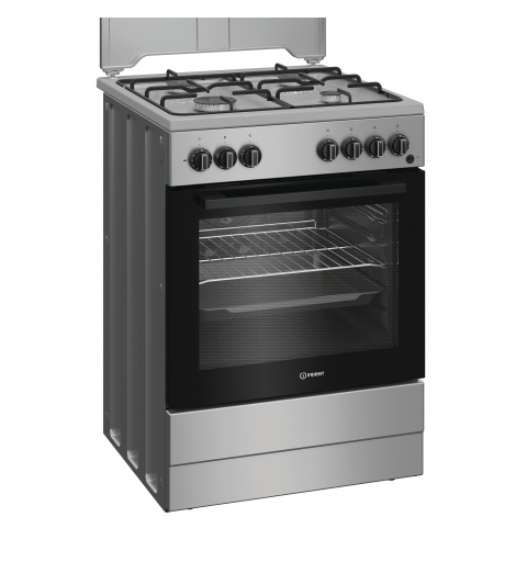 Indesit I6G3PMS Freestanding cooker A Electric Gas Stainless steel