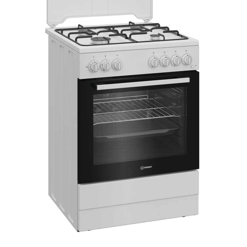 Indesit I6G3PMW Freestanding cooker A Electric Gas White