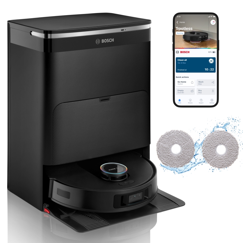 Bosch BCRDW3BX Roboter-Staubsauger 0,275 l Beutellos Schwarz