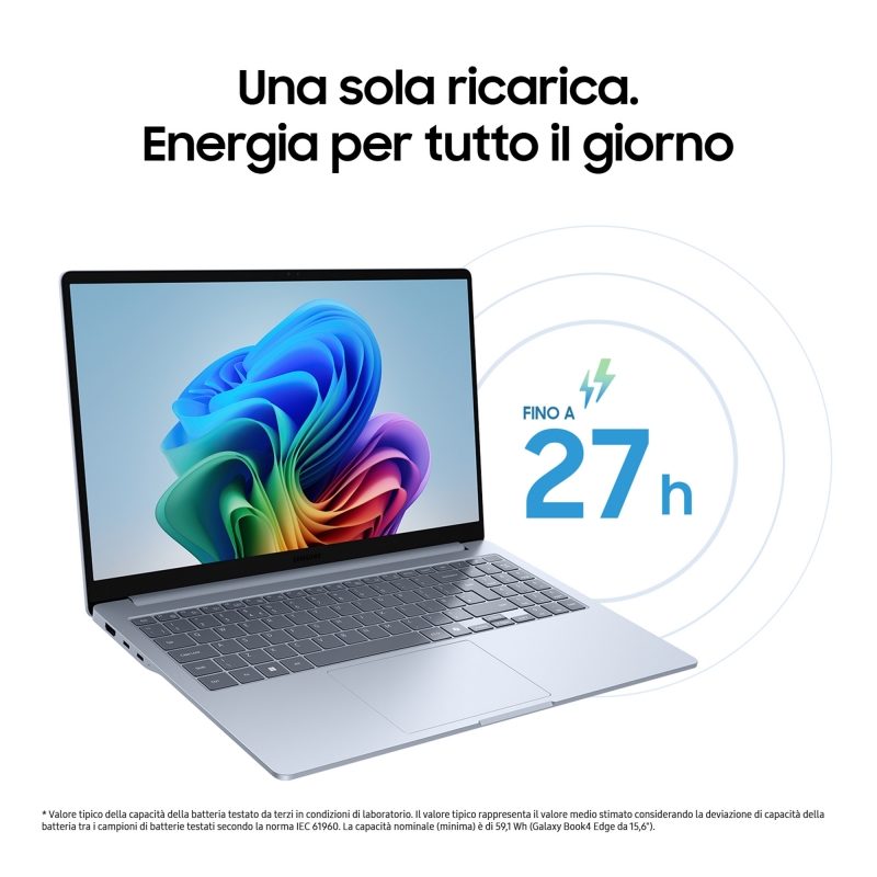 Samsung Galaxy Book4 Edge NP750XQB-EXP Copilot+ PC Qualcomm Snapdragon X1-26-100 Ordinateur portable 39,6 cm (15.6") Full HD 16