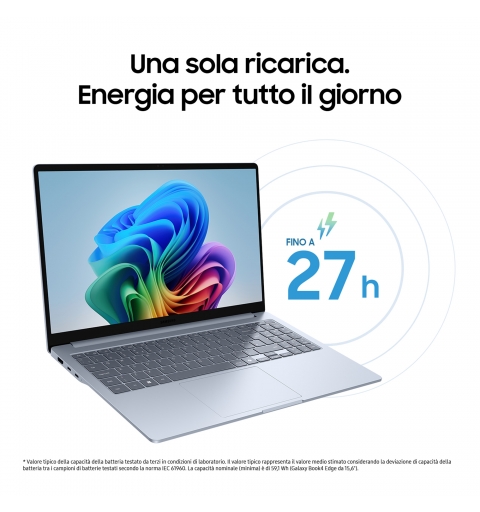 Samsung Galaxy Book4 Edge NP750XQB-EXP Copilot+ PC Qualcomm Snapdragon X1-26-100 Portátil 39,6 cm (15.6") Full HD 16 GB