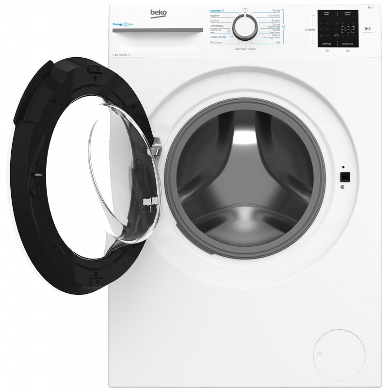 Beko b300 BMWU3821W Lavatrice 8kg, Classe A, 1200giri, colore bianco, tecnologia EnergySpin™, cassetto detersivo autopulente Beko b300 BMWU3821W Lavatrice 8kg, Classe A, 1200giri, colore bianco, tecnologia EnergySpin™, cassetto detersivo autopulente