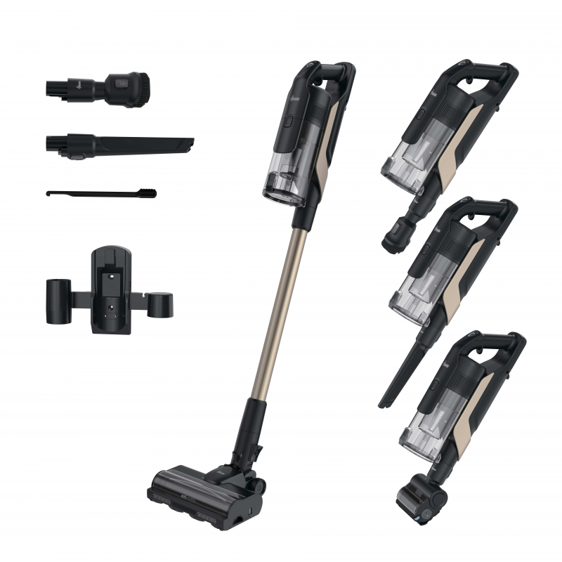 Hoover HF610P 011 Aspiradora escoba Batería Secar EPA Sin bolsa 0,7 L 660 W Negro, Metálico 4 Ah