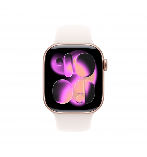 Apple Watch Series 11 OLED 42 mm Numérique 374 x 446 pixels Écran tactile Or rose Wifi GPS (satellite)