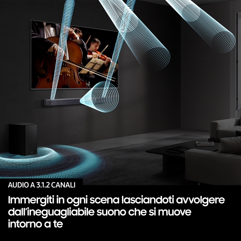 Samsung Q-series Barra de sonido Q600F Serie Q 3.1.2 con Subwoofer y Dolby Atmos 2025