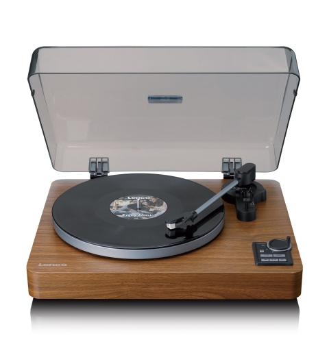 Lenco LBTA-165WD Tourne-disque entraîné par courroie Noir, Bois Automatique