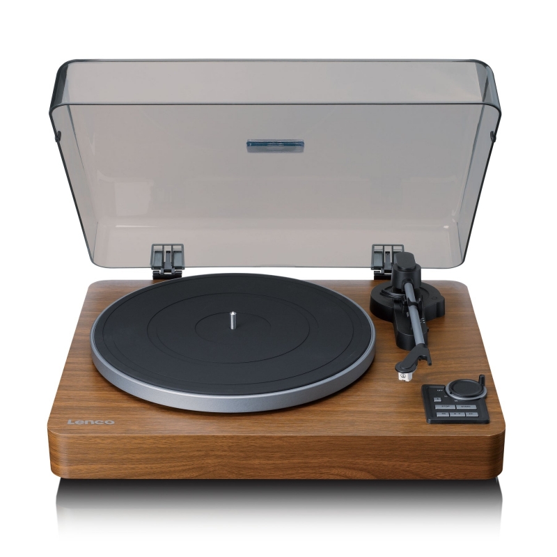 Lenco LBTA-165WD Audio-Plattenspieler mit Riemenantrieb Schwarz, Holz Automatisch