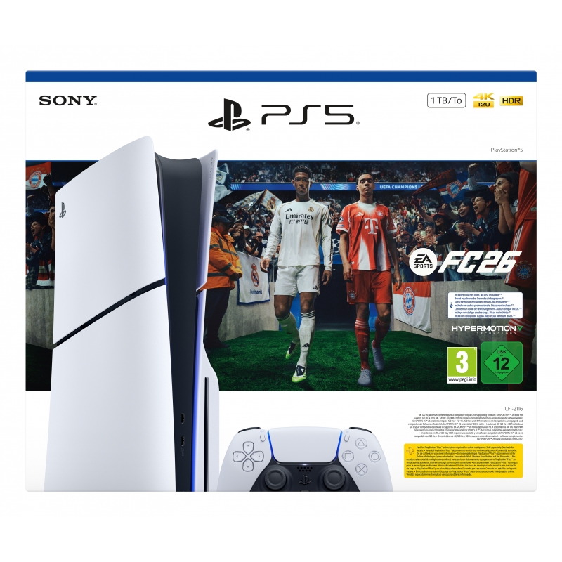 Sony PS5 Laufwerk - EA Sports FC 26 Bundle 1 TB Wi-Fi Black, White