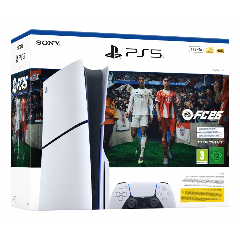 Sony PS5 Laufwerk - EA Sports FC 26 Bundle 1 TB Wi-Fi Black, White