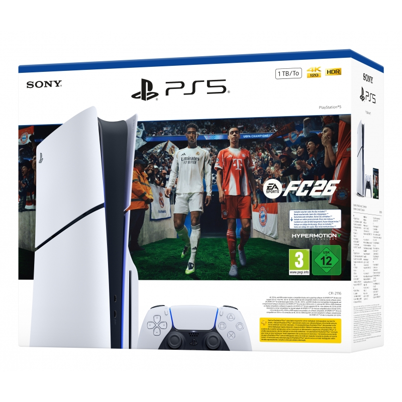 Sony PS5 Laufwerk - EA Sports FC 26 Bundle 1 TB Wi-Fi Black, White