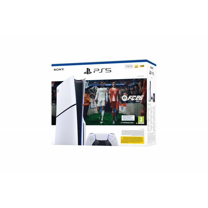 Sony PS5 Digital - EA Sports FC 26 Bundle 825 Go Wifi Noir, Blanc