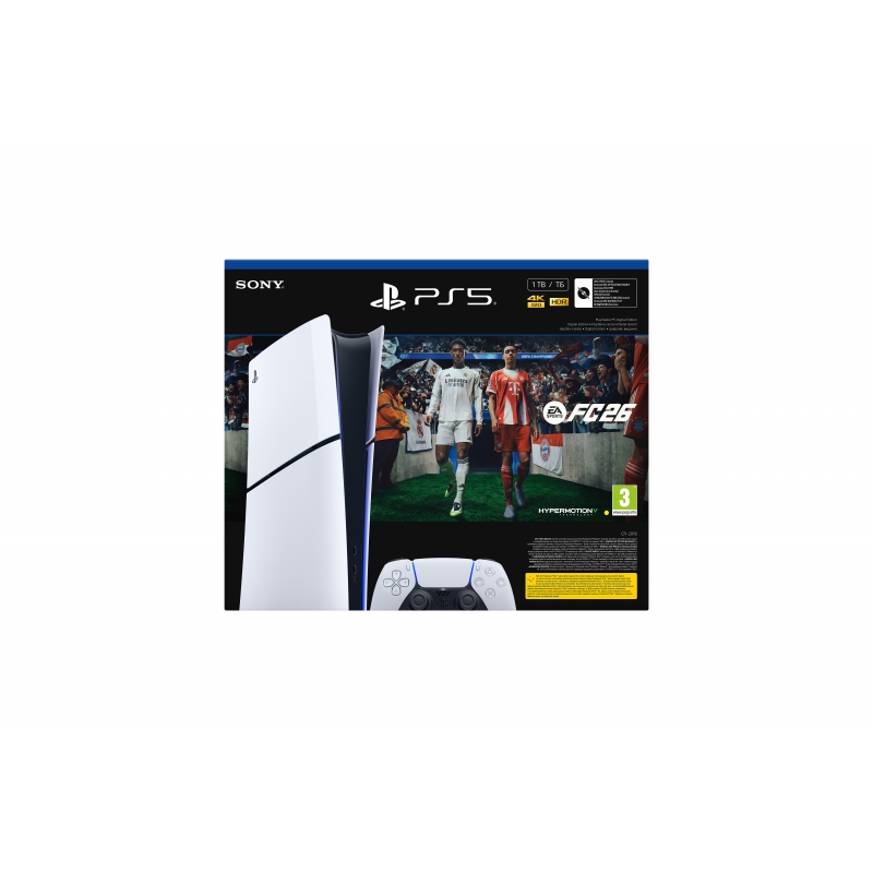 Sony PS5 Digital - EA Sports FC 26 Bundle 825 GB Wifi Negro, Blanco