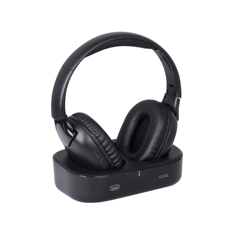 Trevi FRS 1490 RW Casques Sans fil Arceau Appel Musique TV USB Type-C Socle de chargement Noir