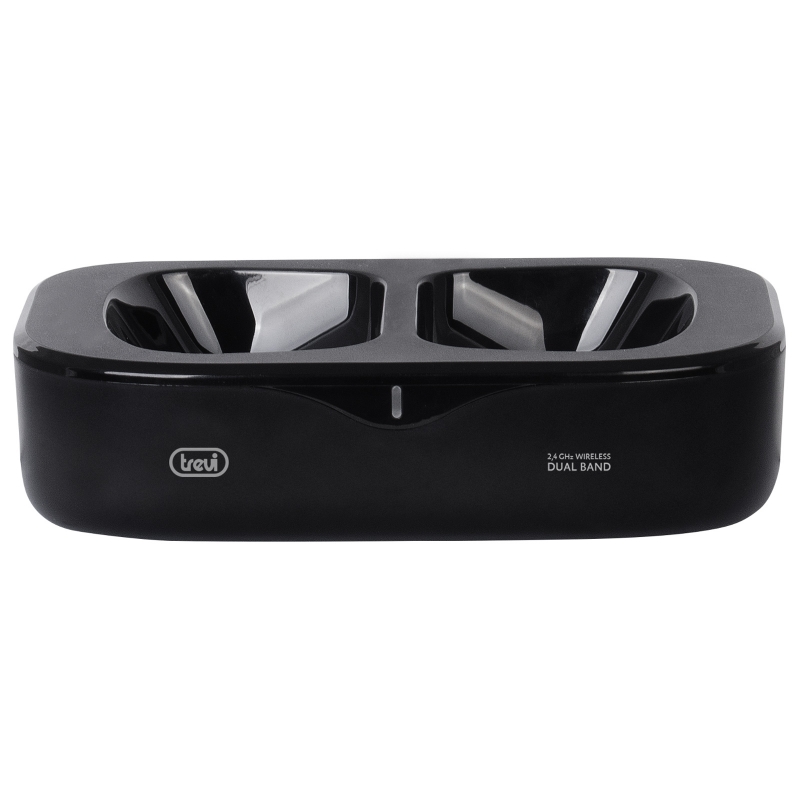 Trevi FRS 1490 RW Headphones Wireless Head-band Call Music TV USB Type-C Charging stand Black